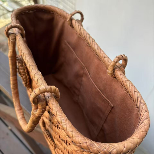 山葡萄 山葡萄かごバッグ 手作り 内布あり オリジナルデザイン かご