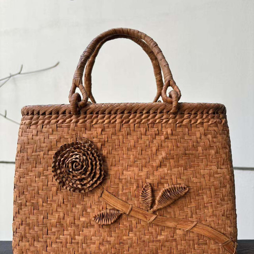 山葡萄 山葡萄かごバッグ 手作り 内布あり オリジナルデザイン かご