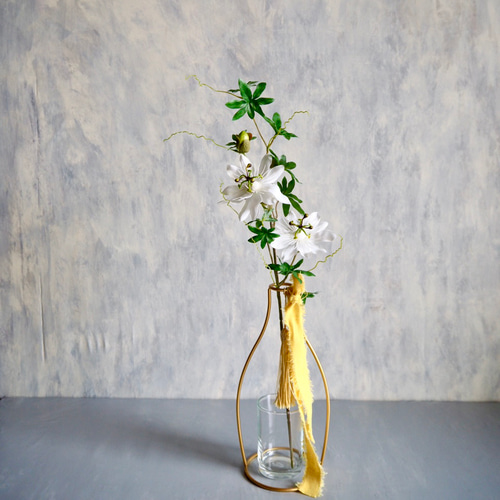 トケイソウ】｜アーティフィシャルフラワー 花瓶アレンジ| 夏｜ギフト