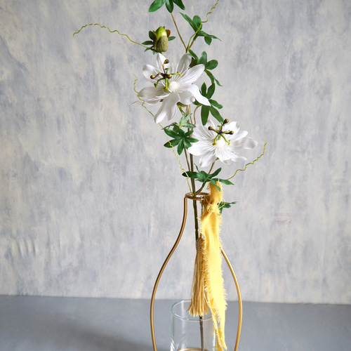 トケイソウ】｜アーティフィシャルフラワー 花瓶アレンジ| 夏