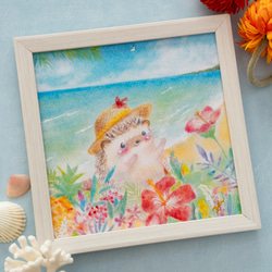 原画】あわあわうさぎ パステルアート イラスト ちびcafeゆう 通販