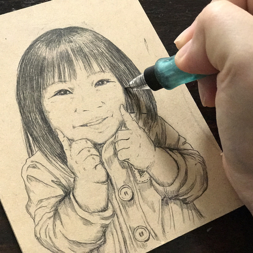 オーダーメイド【木アート画】Sサイズ（額含む）～手描き＆立体＆木製