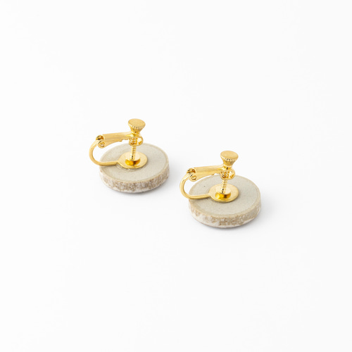美濃焼 陶器 星屑 ピアス／イヤリング｜青磁 グリーン 丸 ピアス