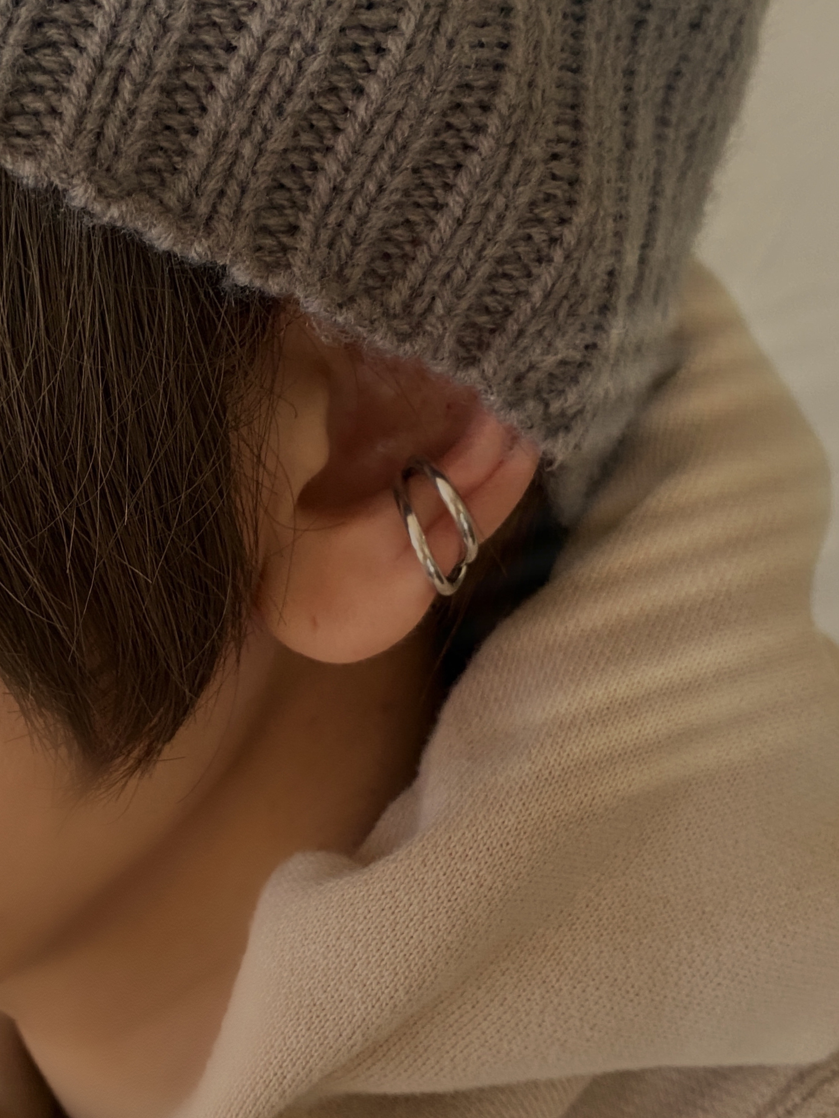 silver950 イヤーカフ 捻