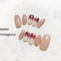 (151)ネイルチップ/ニュアンス/可愛い/上品/大人/ネイル/ネイルアクセサリー 5枚目の画像