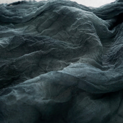 蓬鬆棉披肩/黑色斑駁/三河紡織 第8張的照片