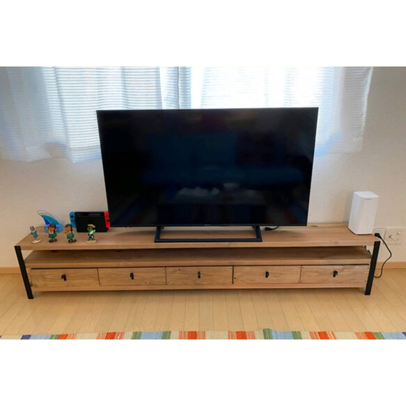 *W200㎝★引き出し５個付★ダークウォルナット★ワイドテレビ台★アイアン *W200㎝★引き出し５個付★ダークウォルナット★ワイドテレビ台★アイアン *W200㎝★引き出し５個付★ダークウォルナット★ワイドテレビ台★アイアン NAN1430166244(10900円)