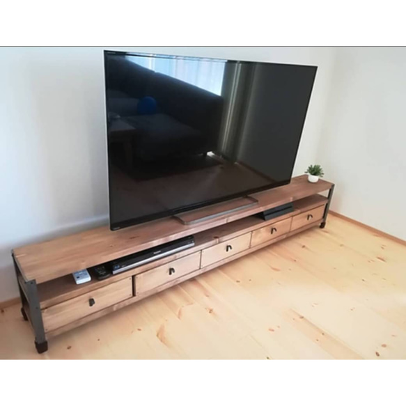 *W200㎝★引き出し５個付★ダークウォルナット★ワイドテレビ台★アイアン *W200㎝★引き出し５個付★ダークウォルナット★ワイドテレビ台★アイアン *W200㎝★引き出し５個付★ダークウォルナット★ワイドテレビ台★アイアン NAN1430166244(10900円)