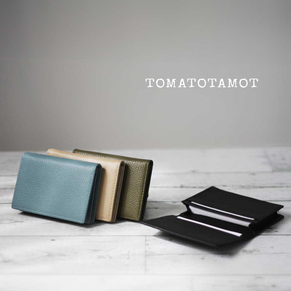 本革 名刺入れ カードケース くすみカラー ビジネス 仕事 大容量 就職