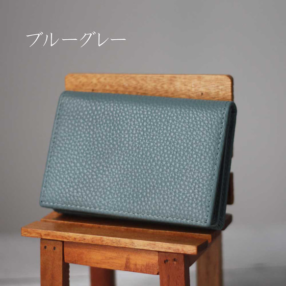 本革 名刺入れ カードケース くすみカラー ビジネス 仕事 大容量 就職祝い 新社会人に G-158 3枚目の画像