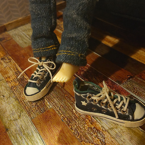 ミニチュアレザースニーカー ドール チャーム キーホルダー その他人形