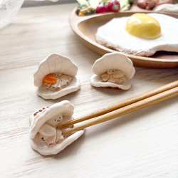 再販】帆立貝ちゃん 箸置き/ホタテ 貝 陶器【1個売り】 箸