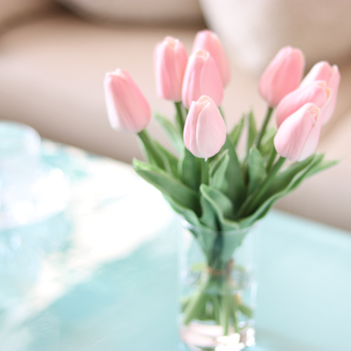 枯れないこぼれない チューリップのウォーターアレンジ アートフラワー
