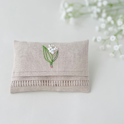 木陰のずすらん｜リネンのポケットティッシュケース（選べる布色