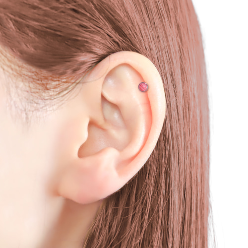 ひとつぶ天然石シリーズ ピンクオーシャンジャスパー 珊瑚 フラミンゴ