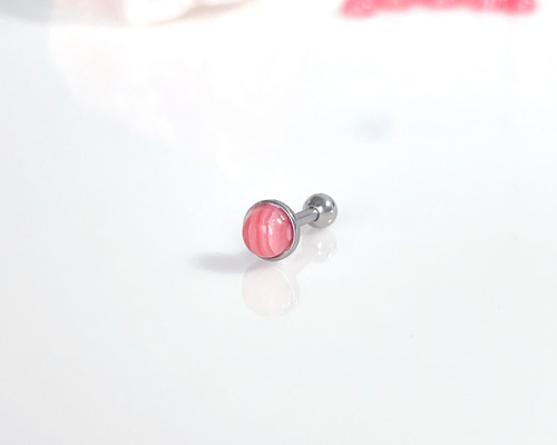 ひとつぶ天然石シリーズ ピンクオーシャンジャスパー 珊瑚 フラミンゴ