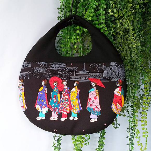 和装用バッグ 黒 丸模様刺繍 楽天市場】和装バッグ 印伝風 手提げバッグ 01 和風トートバッグ 礼装 着物・浴衣