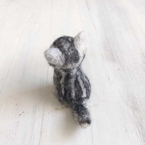 □受注制作 羊毛フェルトの小さな子猫(アメショー) 猫グッズ 猫雑貨
