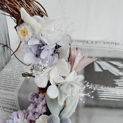 【2024母の日ギフト】カーネーション　リース　ハーフリース　お祝い　花の贈り物　フラワーギフト　花のある暮らし 7枚目の画像