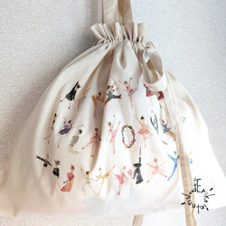 バレエ くるみ割り人形 コットンバッグ お稽古・レッスンバッグ☆名前