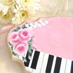 音楽教室・ピアノ教室の先生へ♪薔薇とスズラン♪ピアノ鍵盤ボード♪【P003】 6枚目の画像