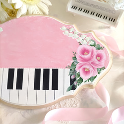 音楽教室・ピアノ教室の先生へ♪薔薇とスズラン♪ピアノ鍵盤ボード♪【P003】 5枚目の画像