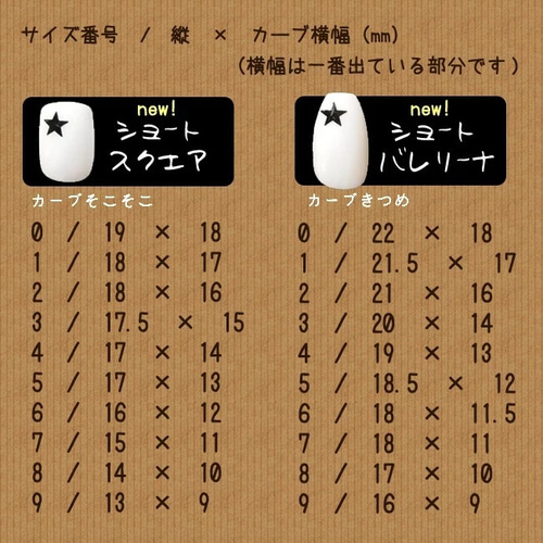 計測用サンプルチップ○ネイルチップのサイズ計測を簡単に♪ その他