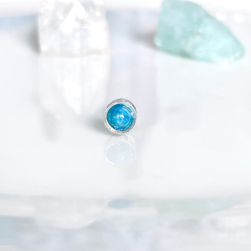 天然石 ジェンダーレスピアスシリーズ ブルージャスパー ボディピアス