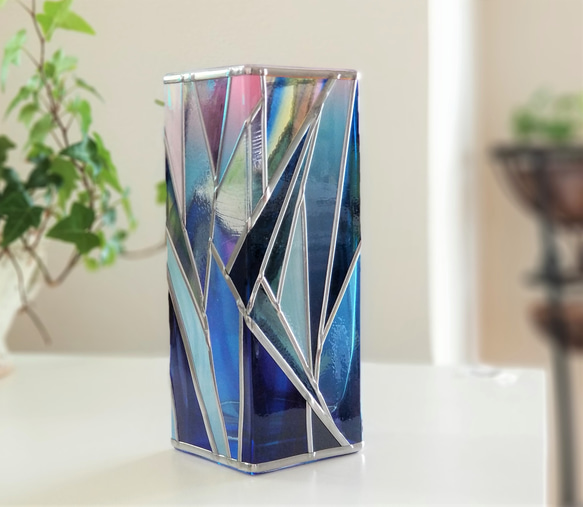 Square Glass Vase　“Dawn” 第5張的照片