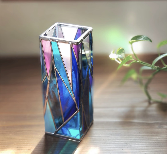 Square Glass Vase　“Dawn” 第7張的照片