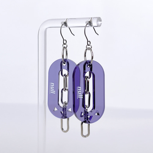level:0 zero／紫】ピアス・イヤリング│アクリルアクセサリー
