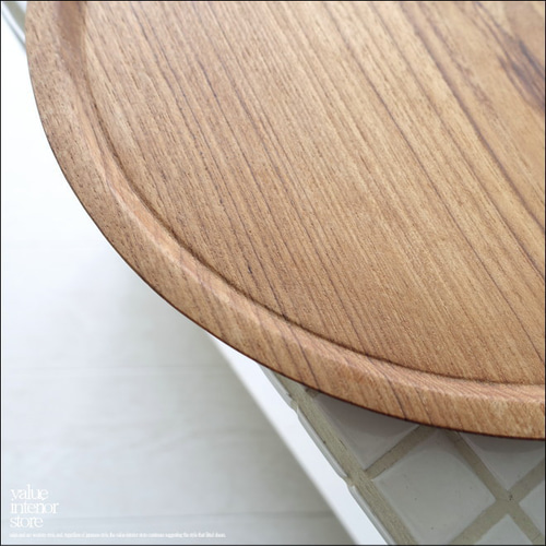 チーク無垢材 プレート30N お盆 木製食器 一枚板トレー 大皿