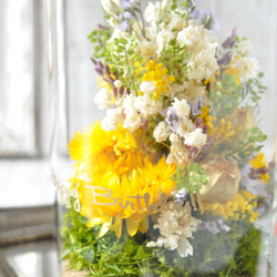 ✽文字入れ可能✽自然を感じるボタニカルグラス 【～yellow～ L size】 12枚目の画像