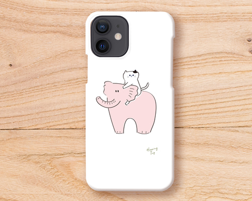 ぞうさんとねこさん スマホケース iPhoneケース・カバー