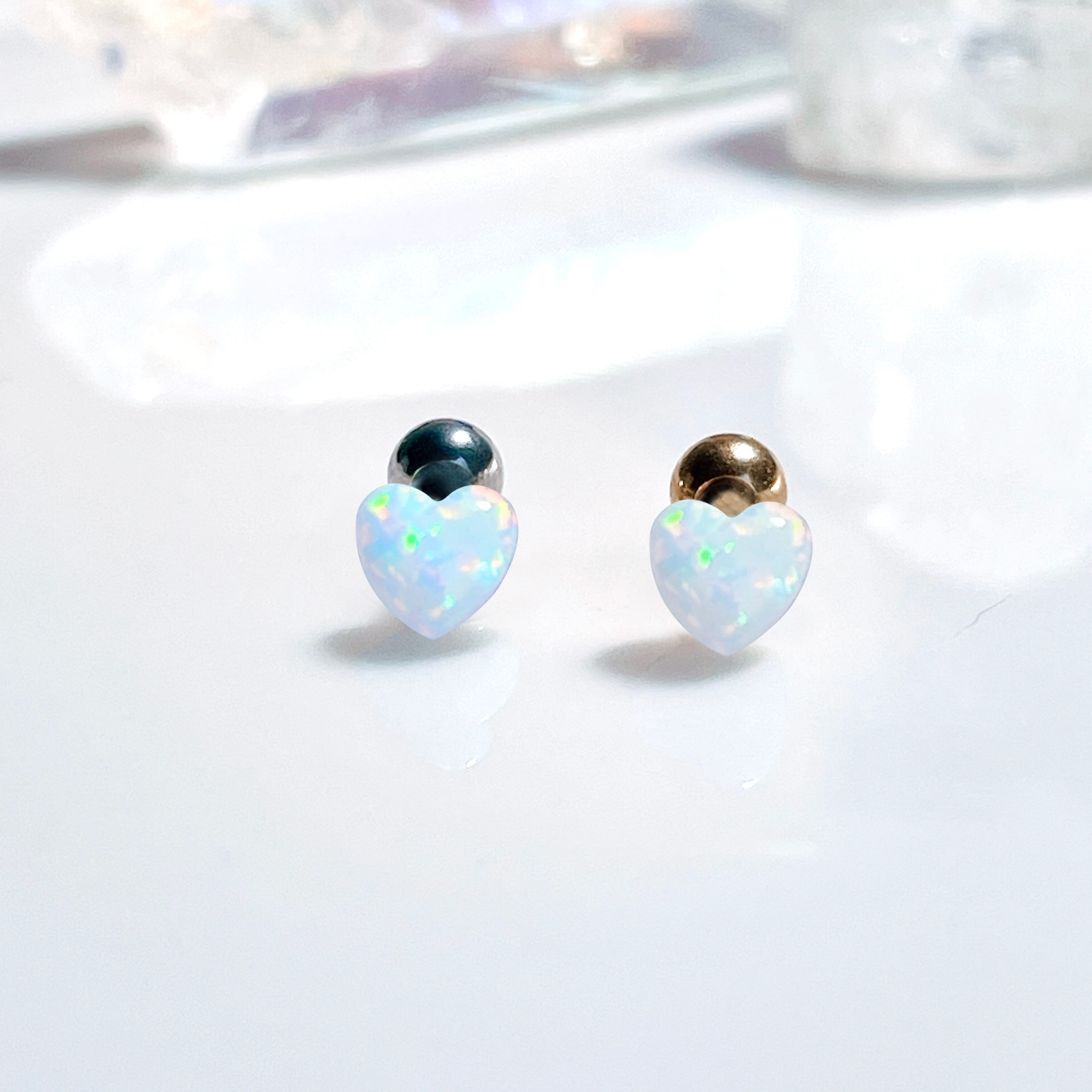 オパール ピアス アイリスアゲート