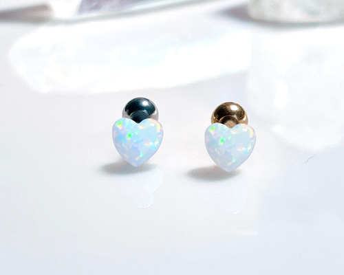 宝石型カットのクリスタル×カラーオパール2wayピアス 644eb47ab0d1f89538a79bc96aafdc