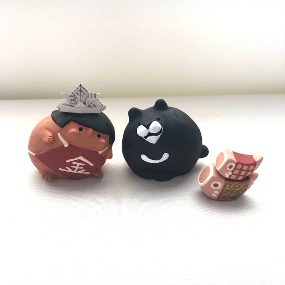☆Creema限定☆[受注制作] 5月人形 金太郎 whit ミニ兜（素焼き