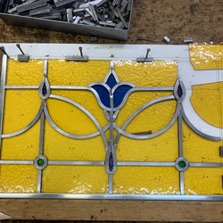 「アンティーク調ステンドグラスパネル・E」アンティーク調　レトロ　ケイム組み　インテリア雑貨・生活道具 7枚目の画像