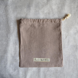 リネン巾着（エプロン用） 5枚目の画像