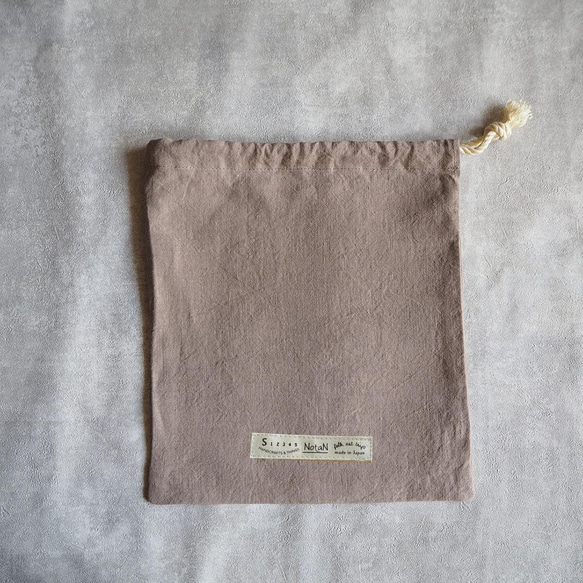 リネン巾着（エプロン用） 5枚目の画像