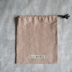 リネン巾着（エプロン用） 4枚目の画像