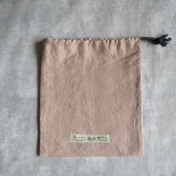 リネン巾着（エプロン用） 4枚目の画像