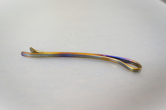Titanium hairpin・純チタンヘアピン70mm・グラデーショングラス・サービス価格・B 4枚目の画像