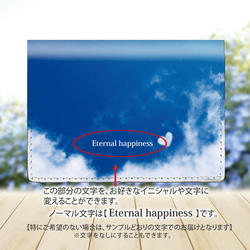 定期入れ/パス入れ/名刺入れ  カードケース【青空と紙飛行機】（名入れ可） 3枚目の画像