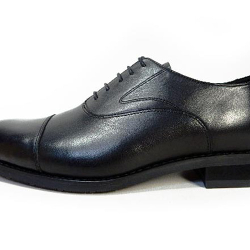 PARASHOE 本革 内羽根ストレートチップ ビジネスシューズ 黒 3E メンズ