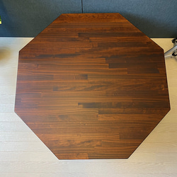 【送料無料】 ローテーブル 8角 90cm パイン ブラウン 折りたたみ脚 7枚目の画像