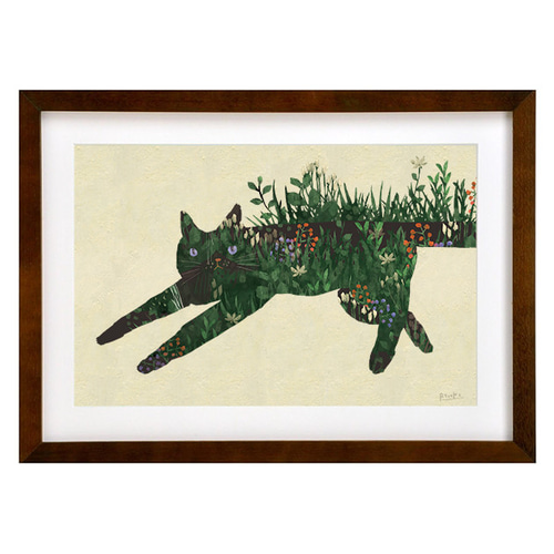 黒猫（美人画・A2サイズ） 絵画 美しき艶めき 通販 3822512