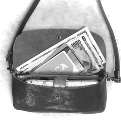 小さい♪お財布ポシェット(サックスブルーグレー) 4枚目の画像