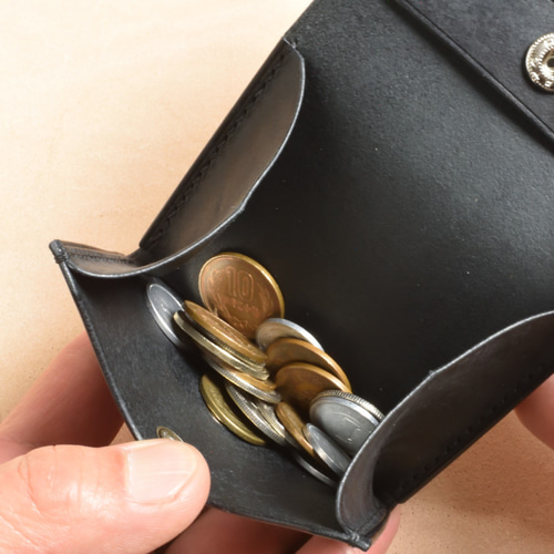 本革 コンパクトウォレット 二つ折り財布 折り財布【受注制作】cw-01