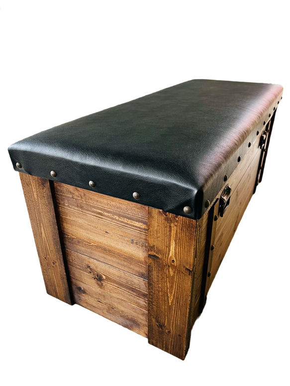 宝箱ベンチ[MI-MI-MOKO]大容量収納付きベンチ クッション付きベンチ 木製ベンチ ダイニングベンチ MI 宝箱ベンチ MOKO